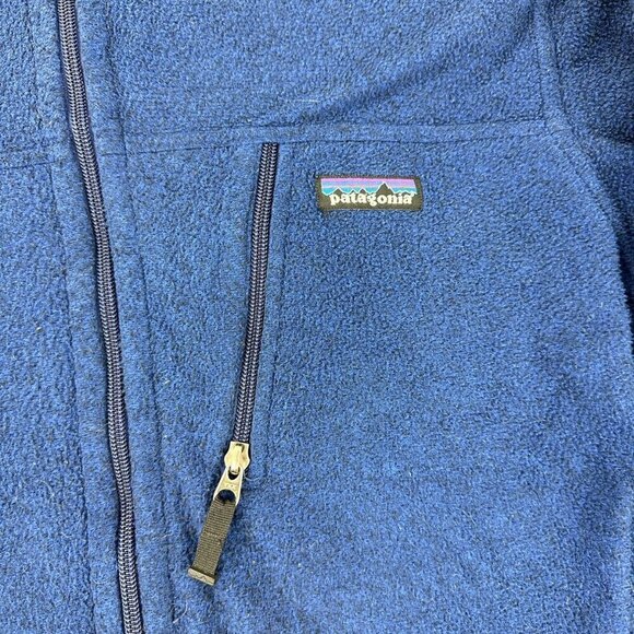 Vintage Patagonia Synchilla Fleece Jacket Blue Men's Size M - Picture 10 of 15